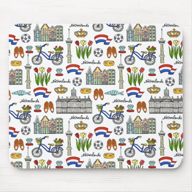 Alfombrilla De Ratón Modelo del Doodle de Netherland (Frente)