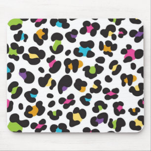 Alfombrilla De Ratón Modelo del leopardo del arco iris
