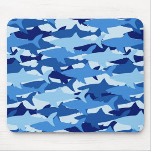 Alfombrilla De Ratón Modelo del tiburón azul