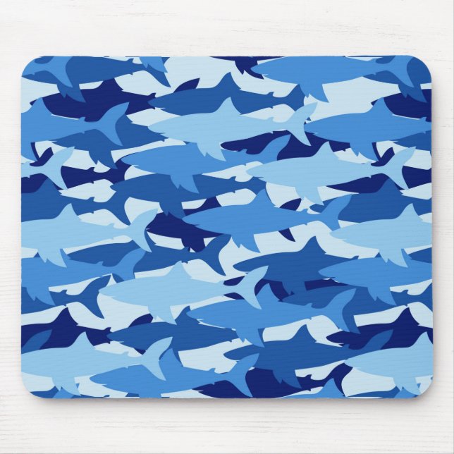 Alfombrilla De Ratón Modelo del tiburón azul (Frente)