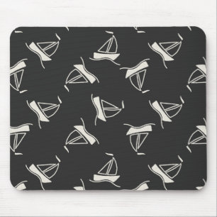 Alfombrilla De Ratón Modelo del velero del Doodle
