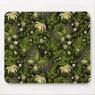 Alfombrilla De Ratón Modelo del Verde-oro de la primavera