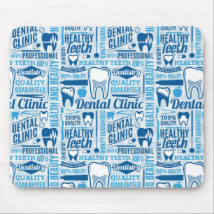 Alfombrilla De Ratón Modelo dental azul de la clínica