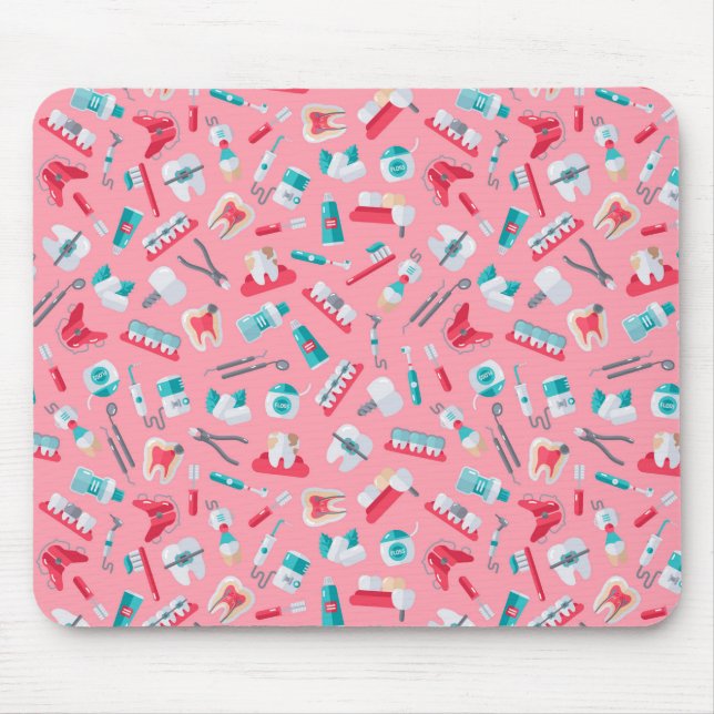 Alfombrilla De Ratón Modelo dental rosado (Frente)