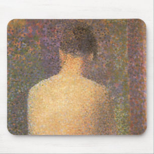 Alfombrilla De Ratón Modelo desde atrás por Georges Seurat, Arte Antigu