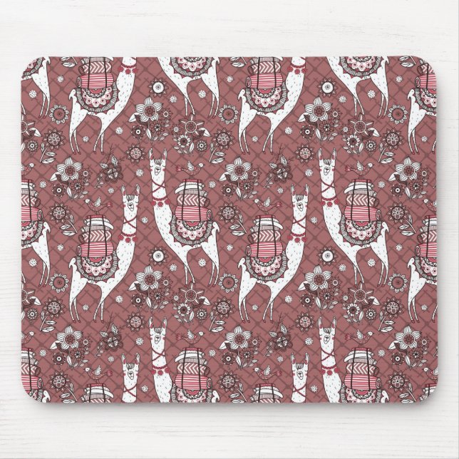 Alfombrilla De Ratón Modelo divertido de las llamas (Frente)