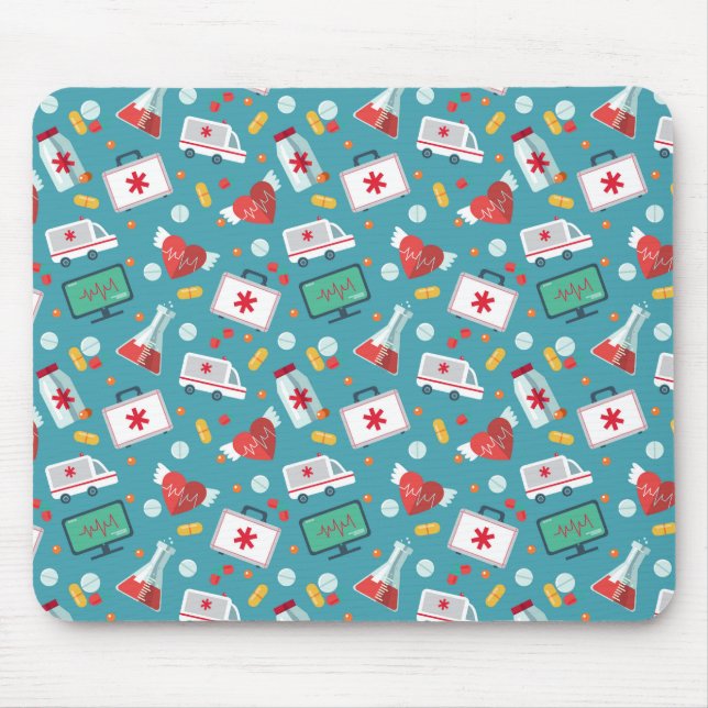 Alfombrilla De Ratón Modelo médico del icono (Frente)