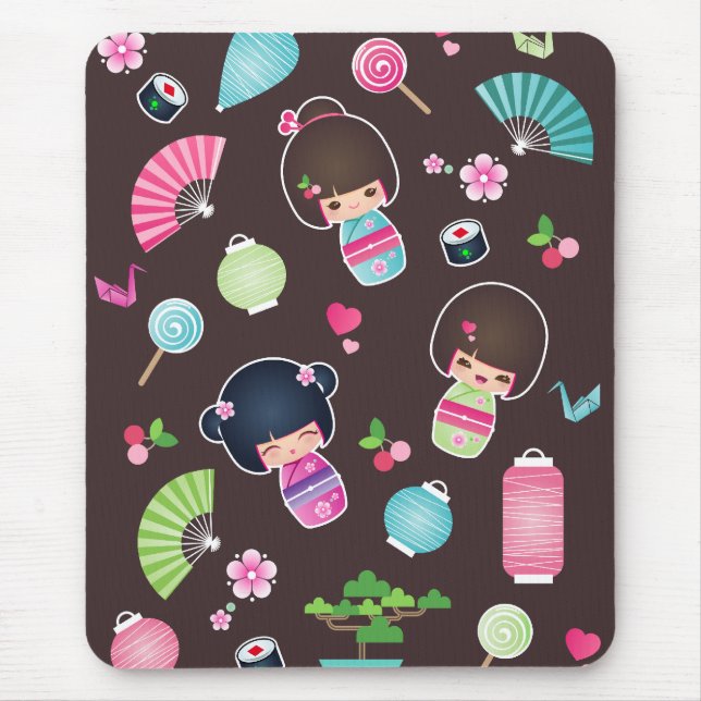Alfombrilla De Ratón Modelo Mousepad de Kokeshi (Frente)