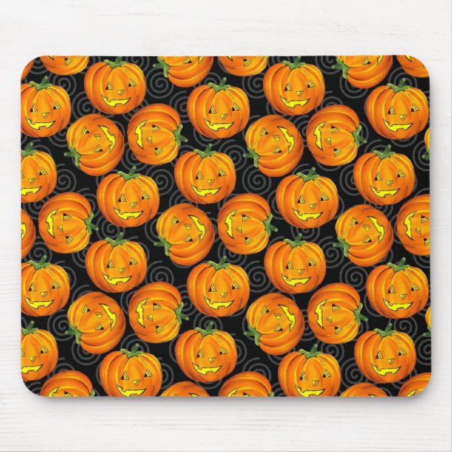 Alfombrilla De Ratón Modelo Mousepad de la calabaza de Halloween del (Frente)