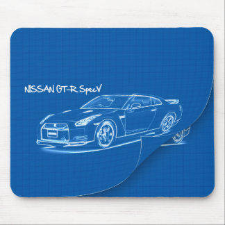 Alfombrilla De Ratón Modelo Mousepad de Nissan GT-R SpecV