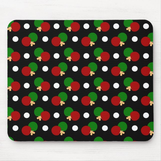 Alfombrilla De Ratón Modelo negro del ping-pong (Frente)