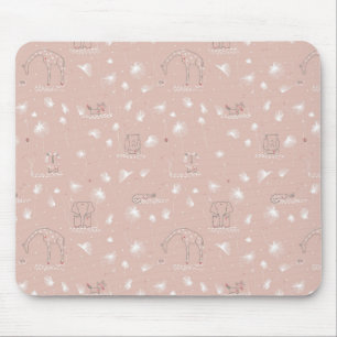 Alfombrilla De Ratón modelo que exhibe animales lindos de la selva del