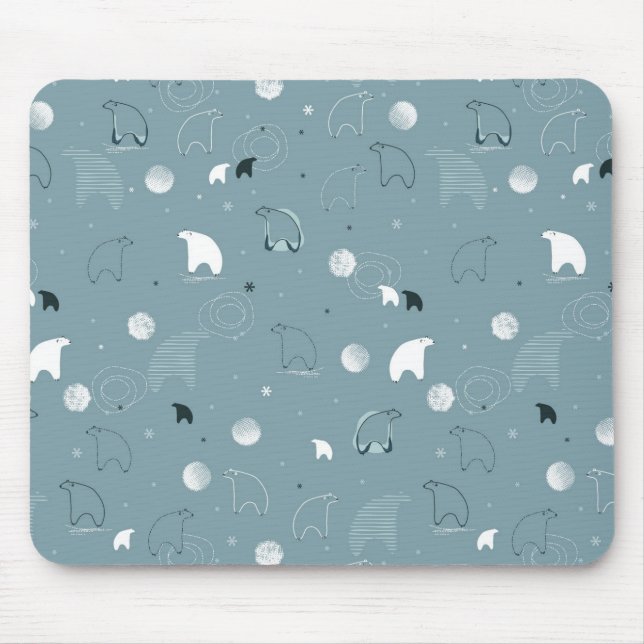 Alfombrilla De Ratón modelo que exhibe un polar lindo (Frente)