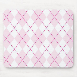 Alfombrilla De Ratón Modelo rosado y blanco de Argyle