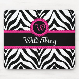 Alfombrilla De Ratón Modelo salvaje y cordón de la cebra personalizados
