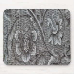 Alfombrilla De Ratón Modelo tejido del gris de plata