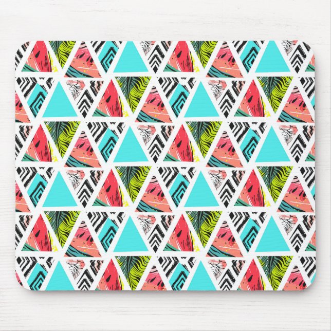 Alfombrilla De Ratón Modelo tropical abstracto colorido (Frente)