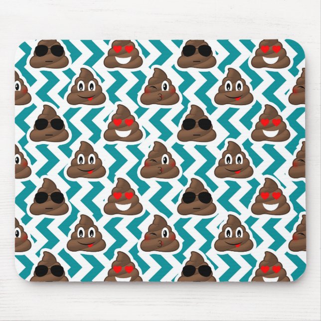 Alfombrilla De Ratón Modelo verde azulado de la emoji del impulso (Frente)