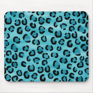 Alfombrilla De Ratón Modelo verde azulado del estampado leopardo