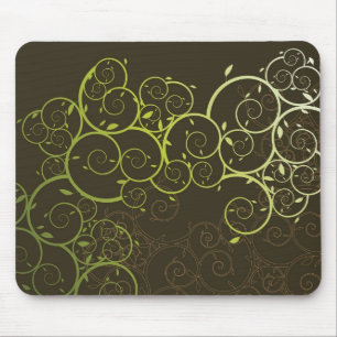 Alfombrilla De Ratón Modelo verde espiral ornamental Mousepad de las