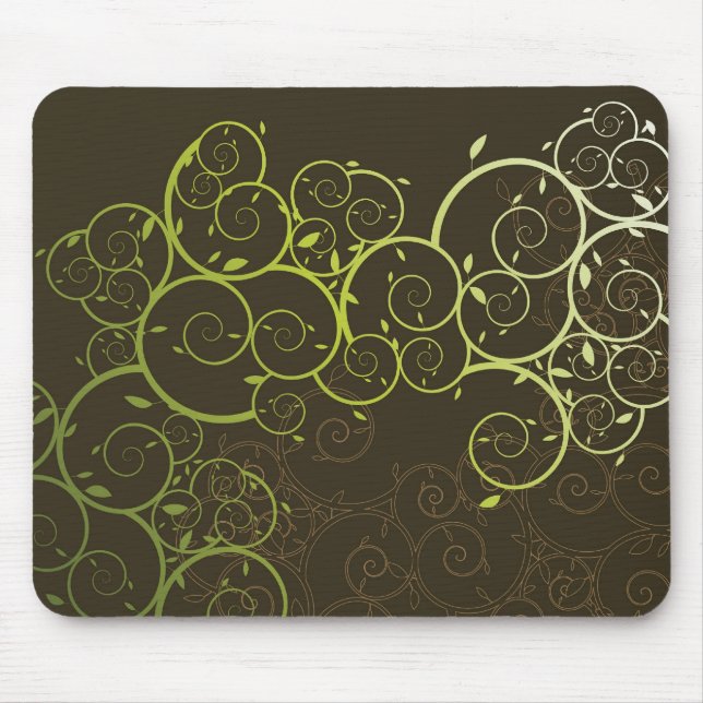 Alfombrilla De Ratón Modelo verde espiral ornamental Mousepad de las (Frente)