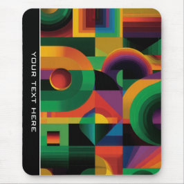 Alfombrilla De Ratón Modern Abstract Geometric Vibrant Energetic Shapes
