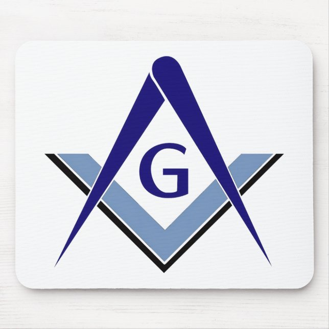 Alfombrilla De Ratón Modern Blue Square and Compass (Frente)