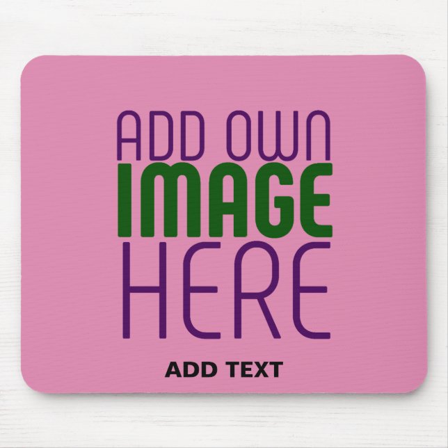ALFOMBRILLA DE RATÓN MODERN EDITABLE CUTE HOT PINK IMAGE TEXT TEMPLATE (Frente)