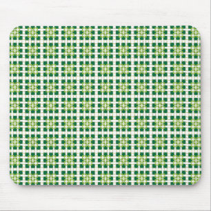 Alfombrilla De Ratón Modern geometric green Forest squares pattern