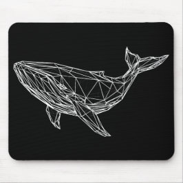 Alfombrilla De Ratón Modern Geometric Whale Mousepad