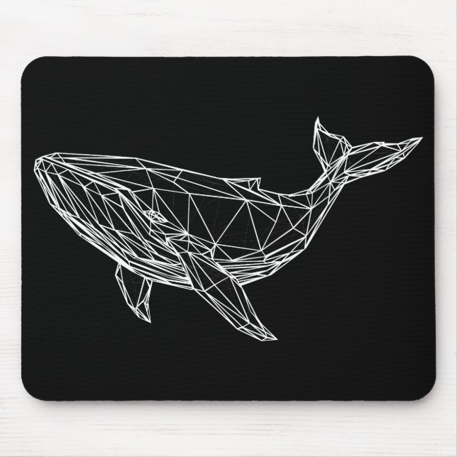 Alfombrilla De Ratón Modern Geometric Whale Mousepad (Frente)