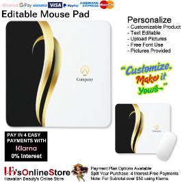 Alfombrilla De Ratón Modern Minimalist Company Blue White Business