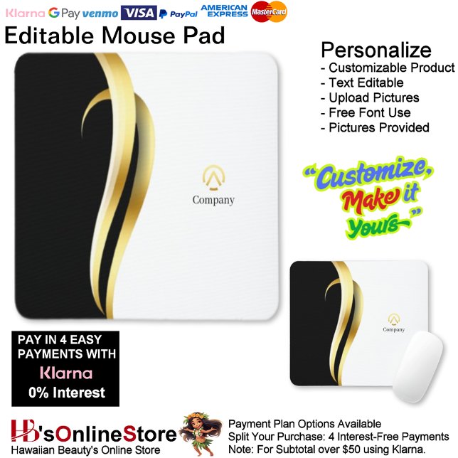 Alfombrilla De Ratón Modern Minimalist Company Blue White Business (Modern Minimalist Company Blue White Business Mouse Pad.)