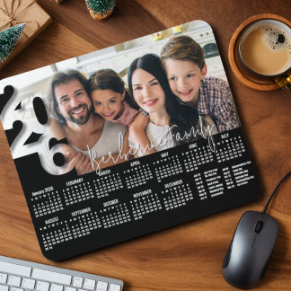Alfombrilla De Ratón Modern Personalized 2026 Desk Calendar Photo Cute