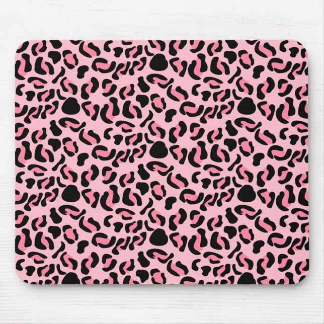 Alfombrilla De Ratón Modern Pink Leopard Pattern Animal (Frente)