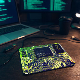 Alfombrilla De Ratón Modern Printed Circuit Board Design Add Name Geeky