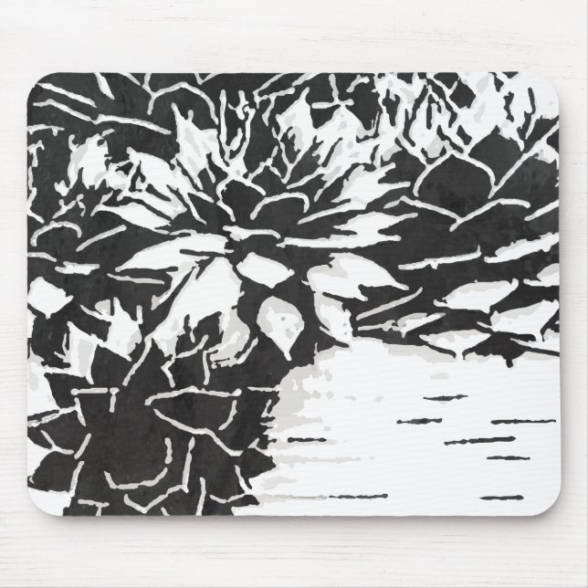 Alfombrilla De Ratón Modern Succulent Cactus Plants (Frente)