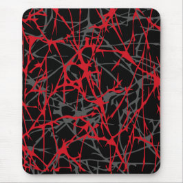 Alfombrilla de ratón moderna, abstracta, negra, ro