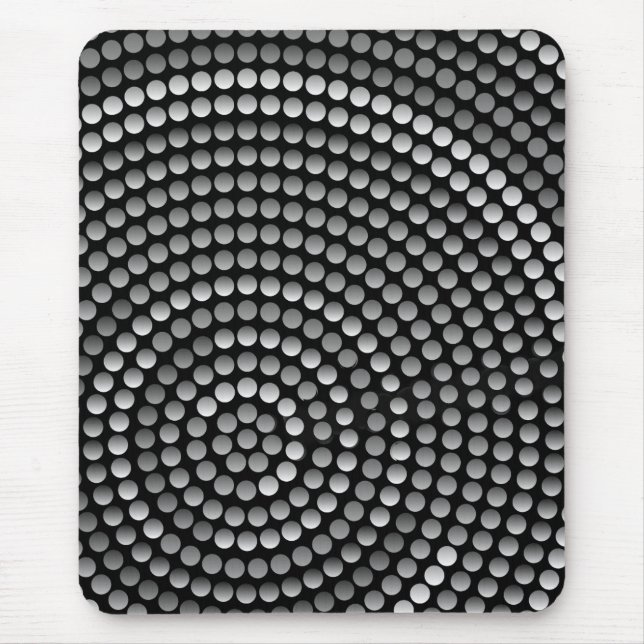 Alfombrilla de ratón moderna, negra, gris, abstrac (Frente)