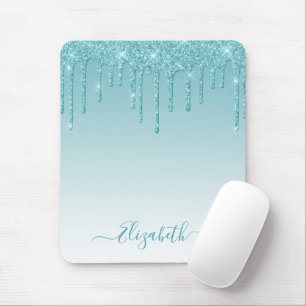 Alfombrilla De Ratón Moderna y elegante escritura de estilo Aqua Purpur