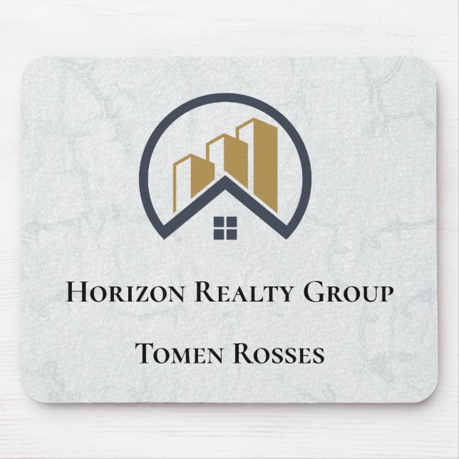 Alfombrilla De Ratón Moderna y elegante finca inmobiliario blanca (Frente)