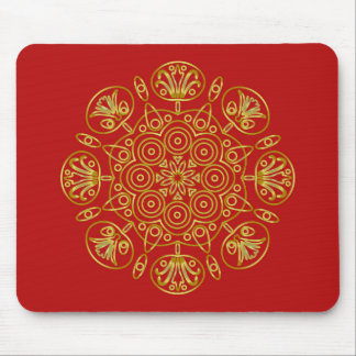 Alfombrilla De Ratón Moderno árabe dorado y rojo Mouse Pad / Desk Mat