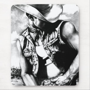 Alfombrilla De Ratón Moderno arte masculino de Cowboy occidental de Gua