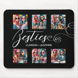 Alfombrilla De Ratón Moderno Bestie blanco negro 6 Collage de fotos