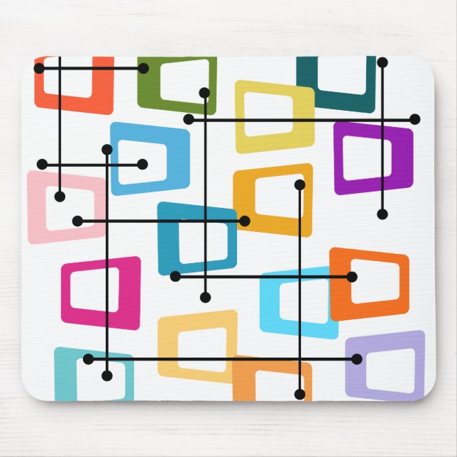 Alfombrilla De Ratón Moderno del siglo Medio Atómico (Frente)