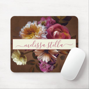 Alfombrilla De Ratón Moderno Floral Rústico Audaz Regalo Femenino