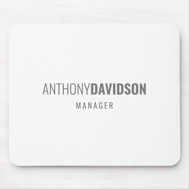 Alfombrilla De Ratón Moderno Minimalista elegante profesional (Frente)