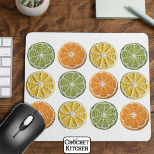 Alfombrilla De Ratón Moderno Mínimo Fresco Crochet Citrus Slices