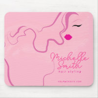 Moderno pelo rosa minimalista estilo pelo ondulado