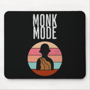 Alfombrilla De Ratón Modo Monje, Zen y Yoga, Meditación, budista, Retro